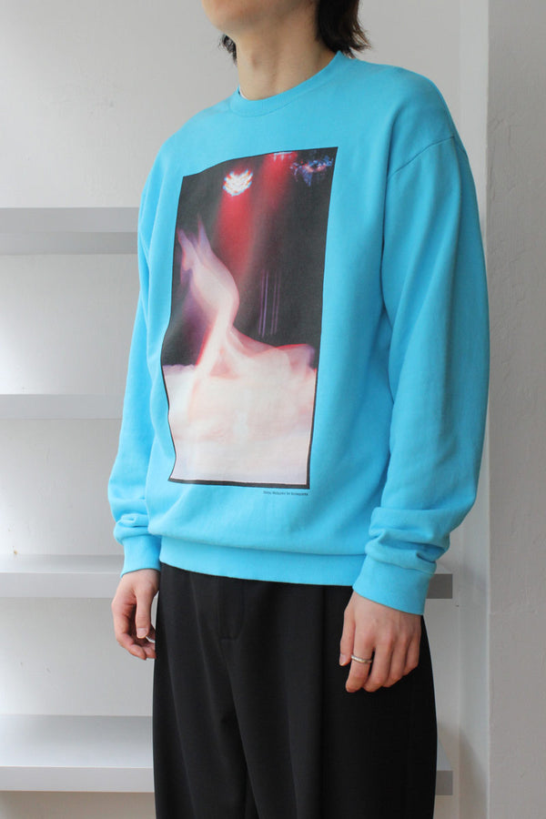ITTETSU MATSUOKA - 'YASASHIIDAKE 3' CREW NECK TURQUOIS [60%OFF]