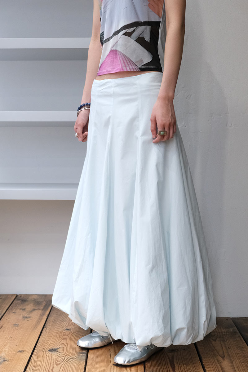 PALOMA WOOL | GLOBUS SKIRT / BLUE Cotton balloon skirt – STOCK