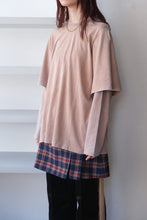 Load image into Gallery viewer, SPIN WASH LAYERED SLEEVES T / CAMEL