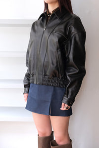 LORA LEATHER JACKET / BLACK