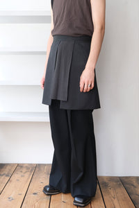 SUPER140 WRAP GURKHA SKIRT .12 / TENEBROSO GREY