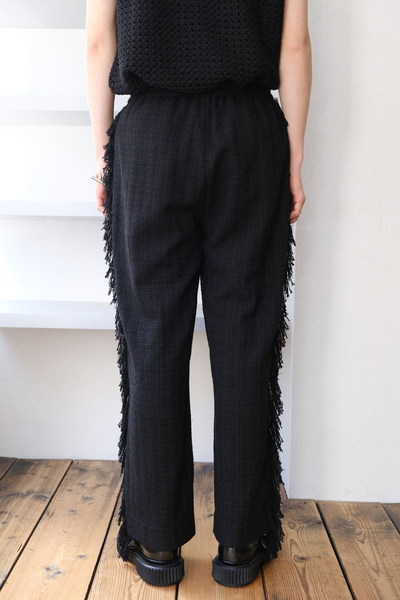 SUMMER TWEED FRINGE EASY PANTS / BLACK [40% 할인]