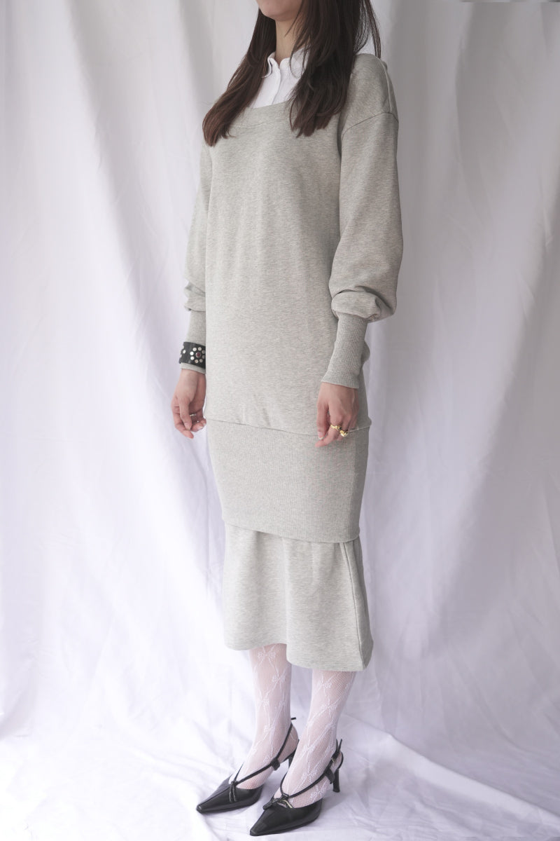 BELDA SWEAT DRESS / GREY