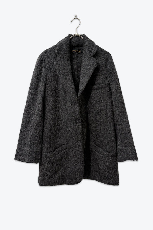 DONNA KARAN | MADE IN USA 90'S MOHAIR TAILORED JACKET [USED]