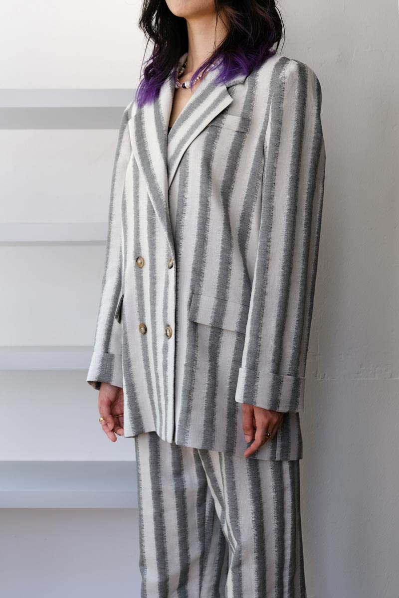 WILSON BLAZER / BLACK STRIPES [70%OFF]