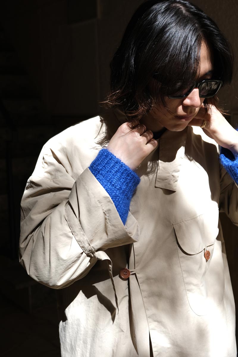 FOOD WASTE DYED CANVAS COAT / BEIGE [50%OFF]