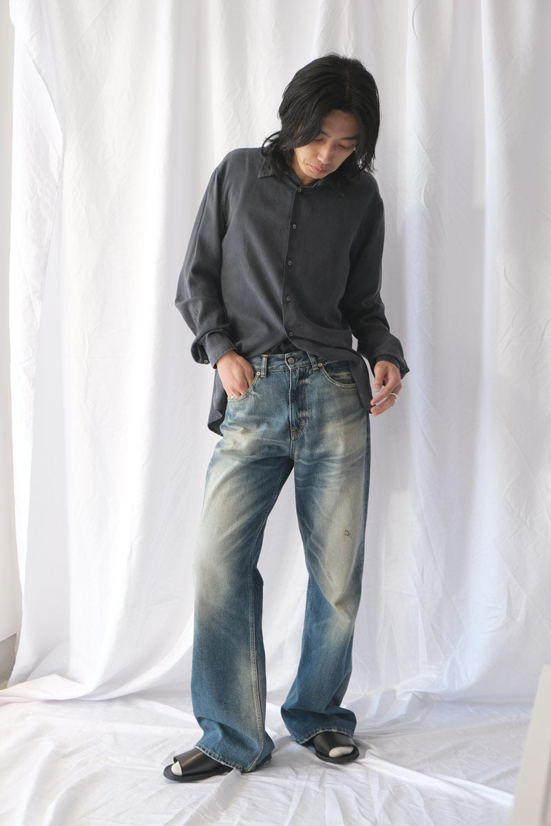 AIR CLEAN SHIRT / FADED BLACK TENCEL