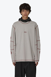 INFO STITCH ORGANIC LONG SLEEVE / LIGHT GREY