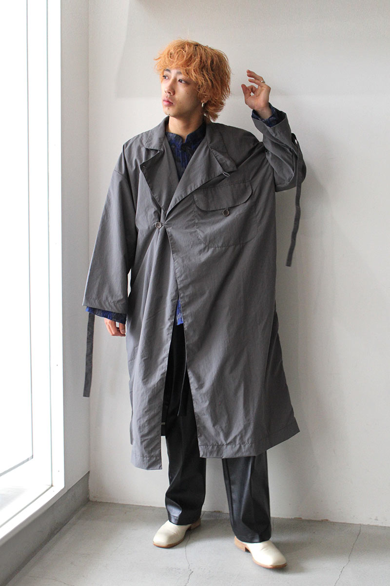 FOOD WASTE DYED CANVAS COAT / NAVY [50%OFF]