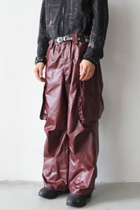 WAX VINTAGE WIDE CARGO PANTS / BORDEAUX