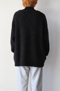 WOOL & MOHAIR POLO SWEATER / BLACK