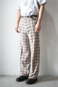 SUNE BOOTCUT TROUSERS / CHECK