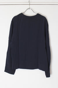 LIZ CLAIBORNE | L/S RAYON NO COLLAR SHIRT [USED]