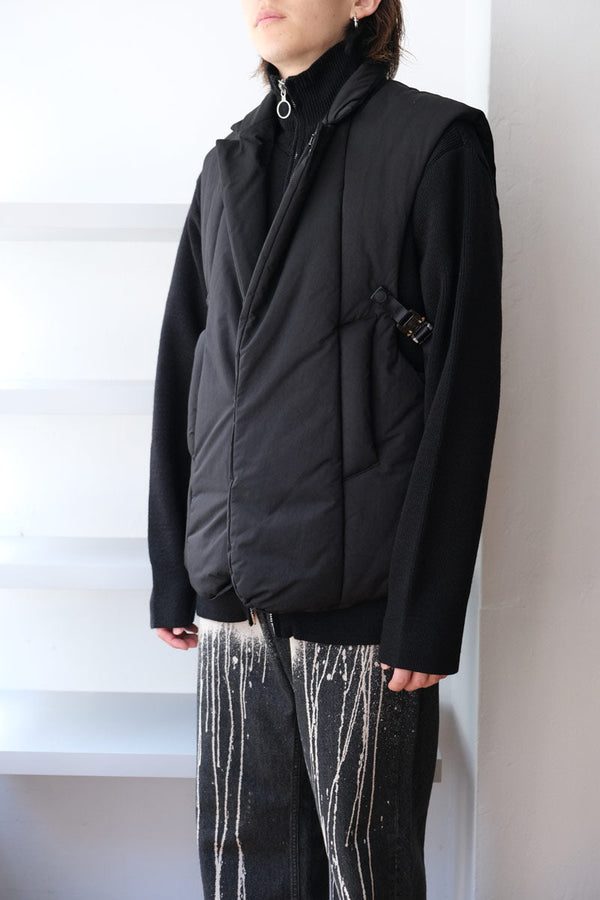 MICROFIBER TWILL PUFFER TAILORED VEST .10 / BLACK