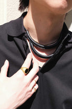 Load image into Gallery viewer, ARC LEAHTER NECKLACE / BLACK