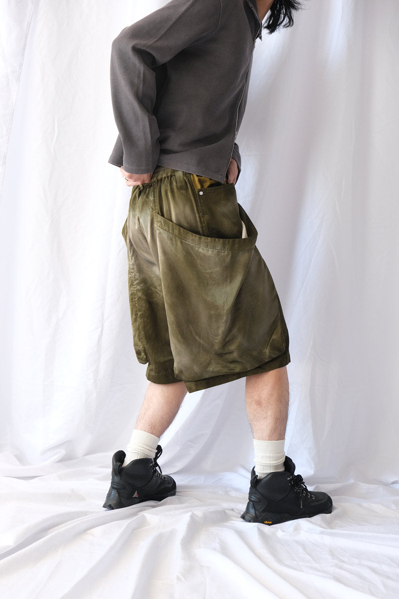 RUSTY SATIN GARDEN SHORTS .15 / OLIVE