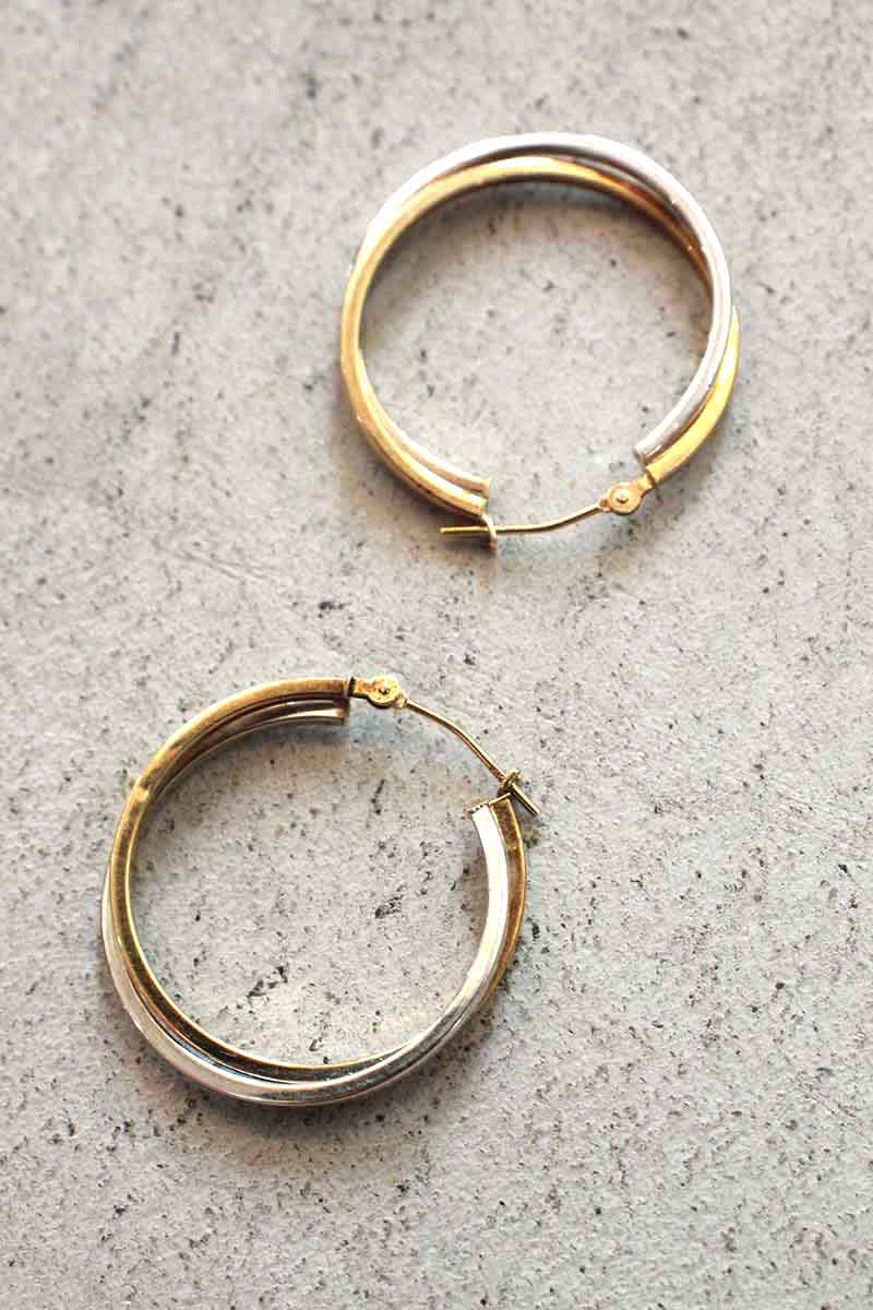 14K GOLD EARRINGS 1.42G / GOLD