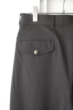 画像をギャラリービューアに読み込む, INVERTED PLEATS TROUSER VINTAGE GABADINE / BROWN [神戸店]