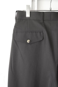 INVERTED PLEATS TROUSER VINTAGE GABADINE / BROWN [神戸店]