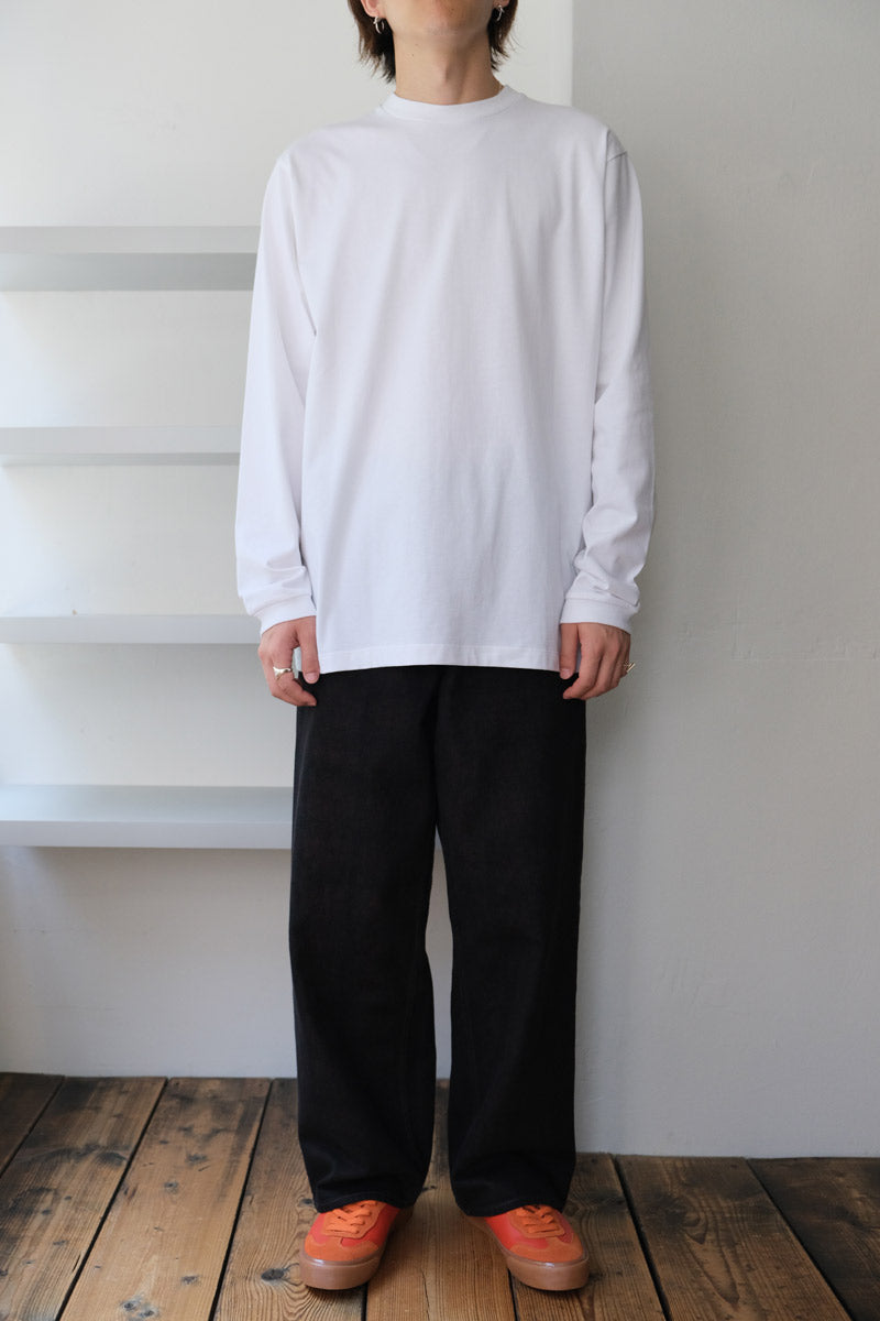 HISHAM AKIRA BHAROOCHA -'STAGGERED COUNTER TOP' L/S TEE / WHITE [60%OFF]