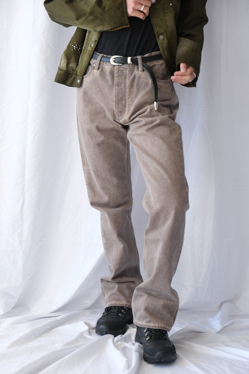 RUSH JEANS / BROWN COLD DYE