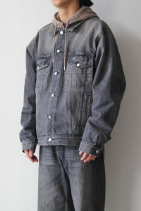 BOLD DENIM JACKET / HEAVY BLACK VINTAGE