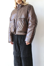 Load image into Gallery viewer, BOX JACKET / SHINY BROWN NYLON