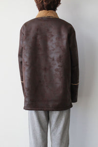 SHERIDAN JACKET / FAUX BROWN SHEARLING