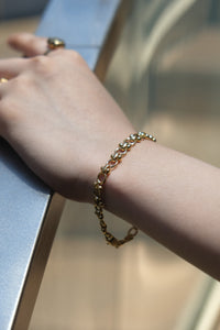 SUN BRACELET / 14K GOLD PLATED BRASS