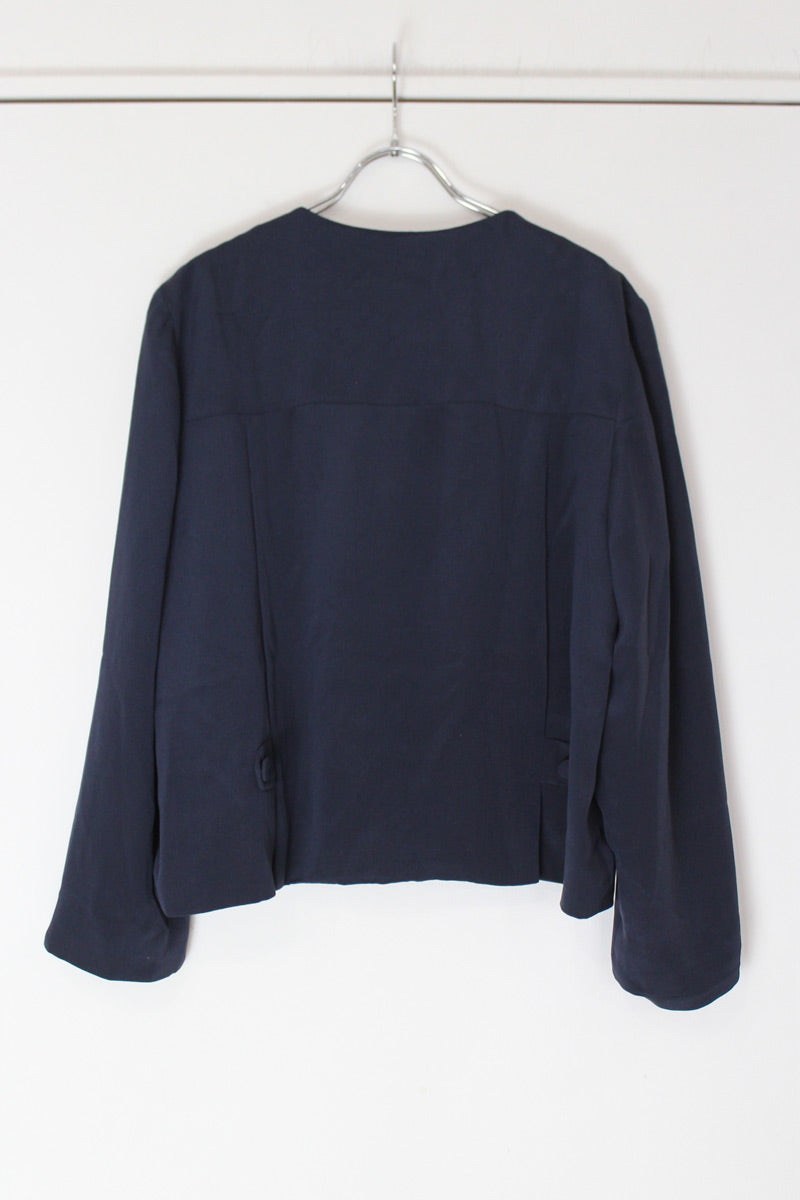 NO BRAND | 90'S NO-COLLAR SILK JACKET [USED]