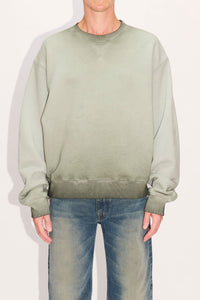 BUBBLE CREWNECK / GREEN FADE