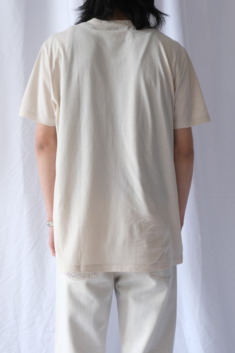 GORGE V-NECK / CREAM HIGH TWIST JERSEY