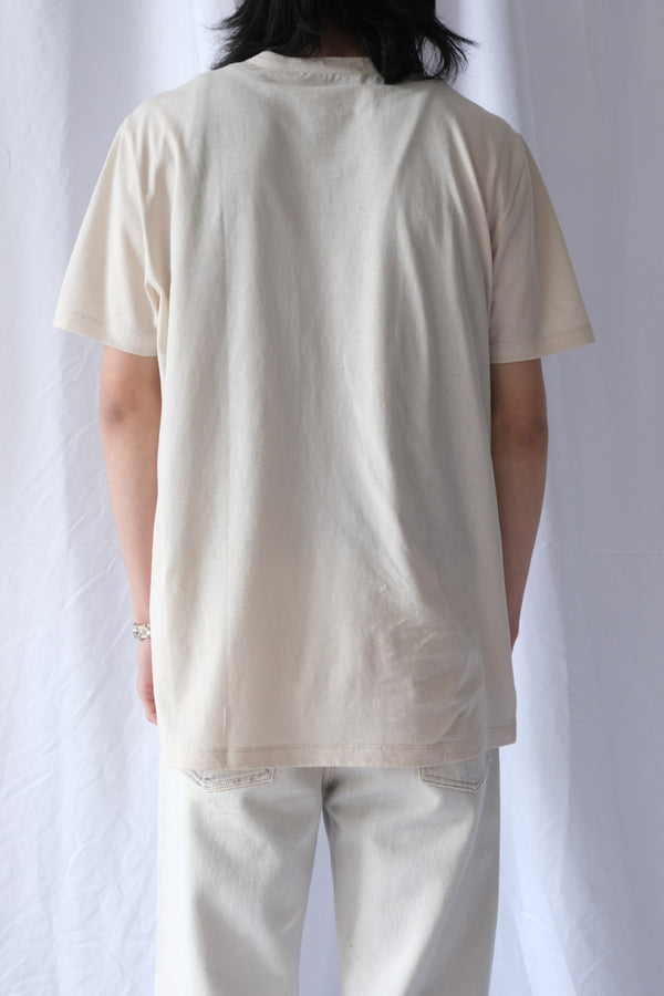 GORGE V-NECK / CREAM HIGH TWIST JERSEY