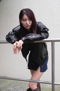 LORA LEATHER JACKET / BLACK