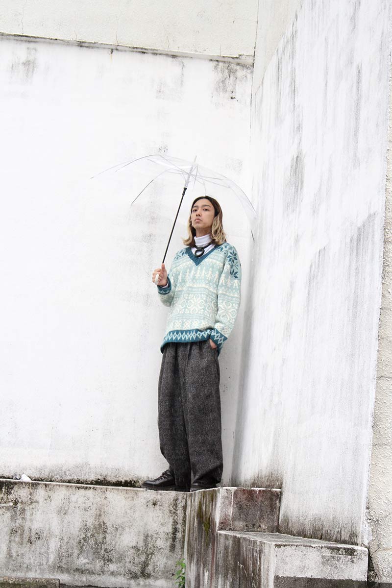 KNITTED HOCKEY SWEATER / MINT GREEN [20%OFF]