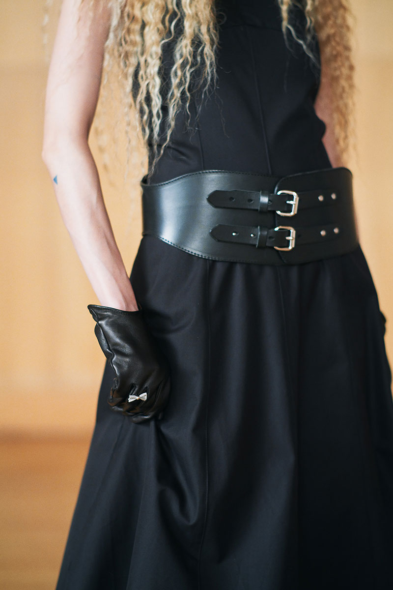 GIRDLE BELT / SLOW BLACK ARID BULL HIDE