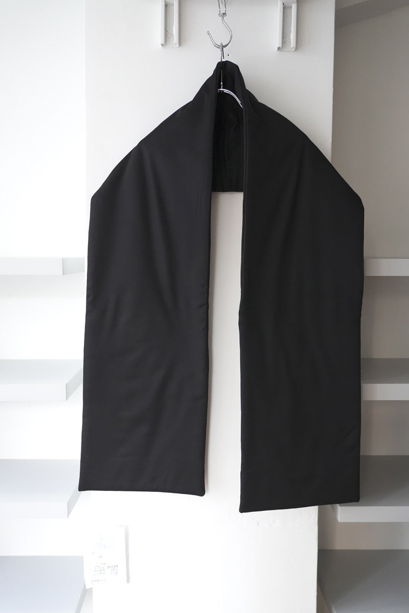 S17 NO.110 HEAVY WOOL PADDED POCKET SCARF / BLACK [金沢店]