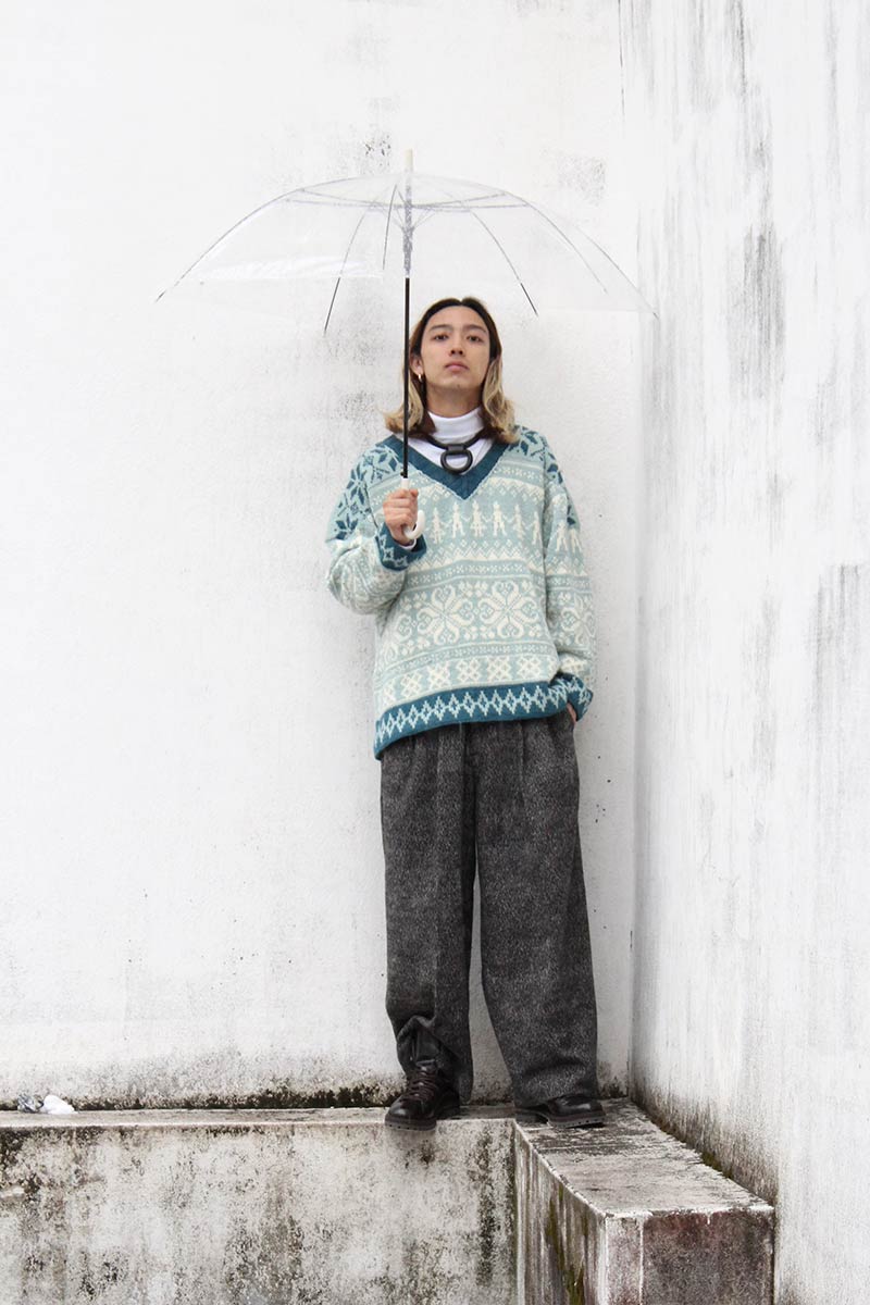 KNITTED HOCKEY SWEATER / MINT GREEN [20%OFF]