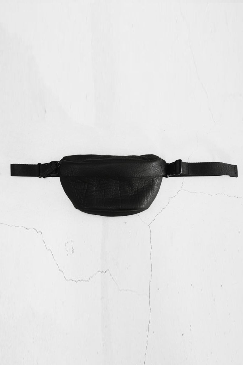 DEER LEATHER WAIST BAG M/ BLACK