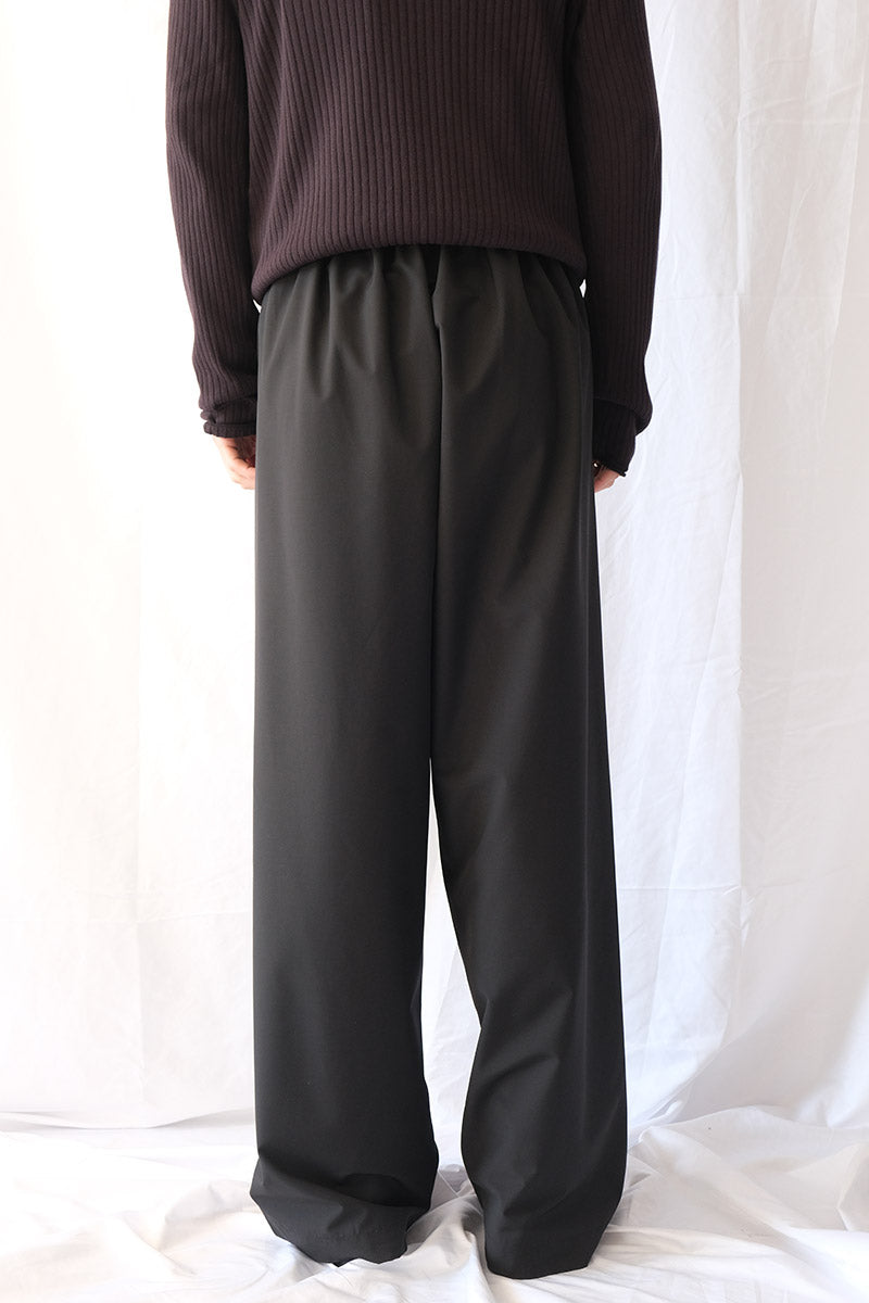 S18 NO.287 RAINSYSTEM WOOL FLAP POCKET TROUSERS / BLACK