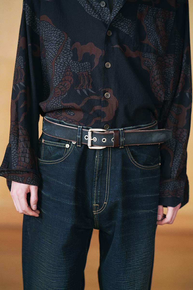 VERGE BELT / DARK NAVY VELVETEEN NUBUCK