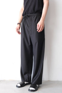 S17 NO.288 FINE WOOL DRAWSTRING TROUSERS / BLACK HERRINGBONE [金沢店]