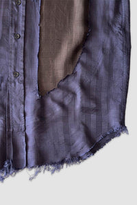 LUNG WINDOW SHIRT / NAVY/DEEP BROWN