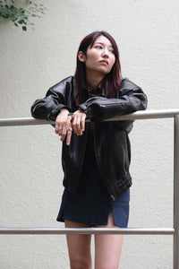 LORA LEATHER JACKET / BLACK