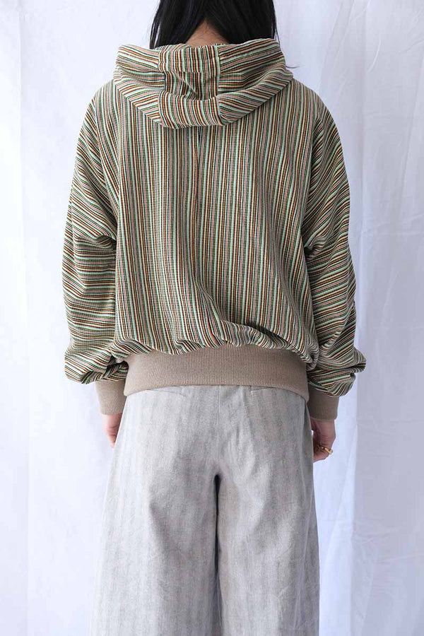 FLEX HOODIE / GREEN-GREY-ORANGE