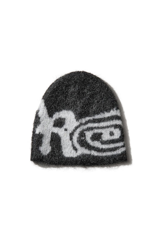 VORTEX MOHAIR BEANIE / BLACK