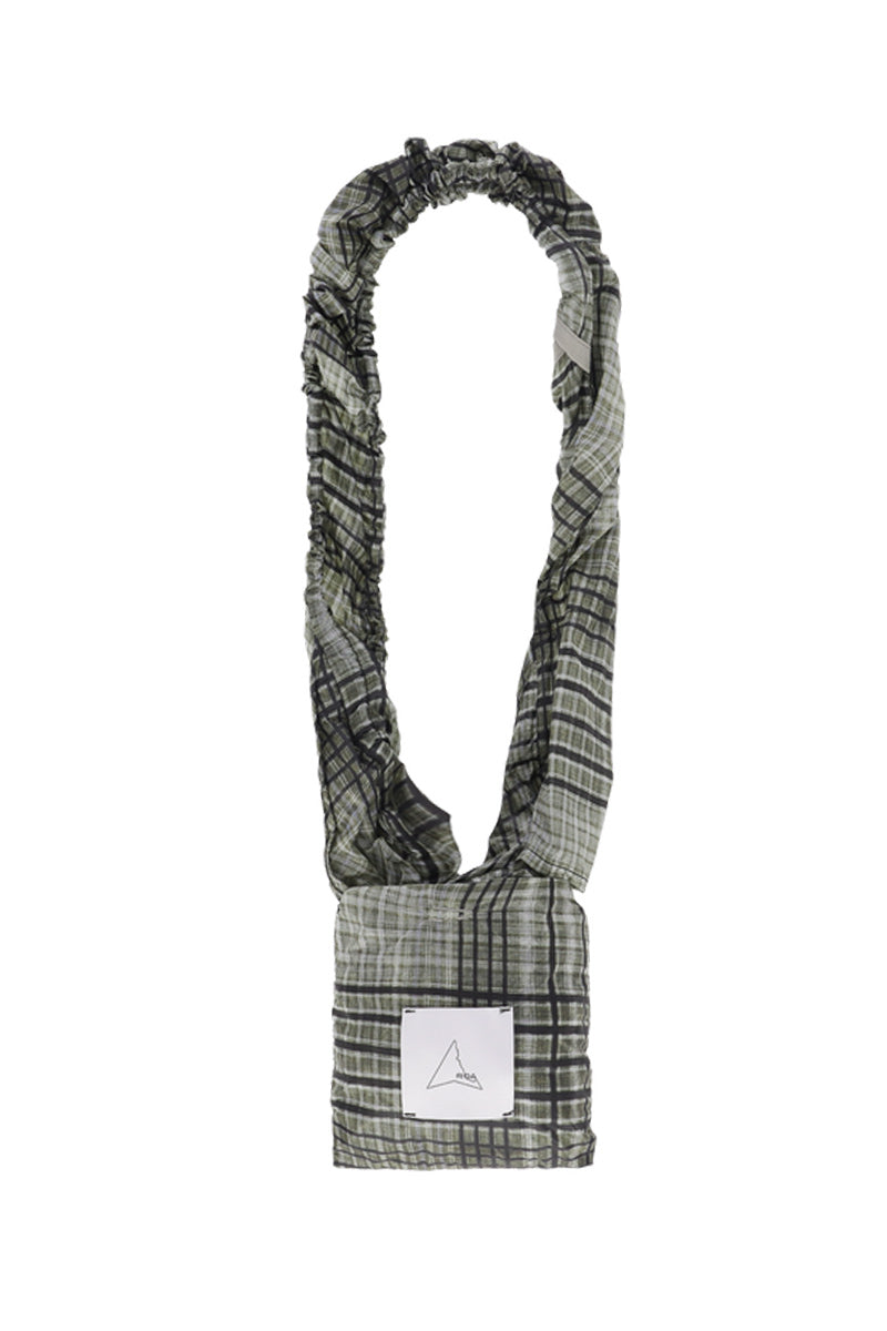 LAKI PACKABLE KNOT BAG / BLACK/GREEN