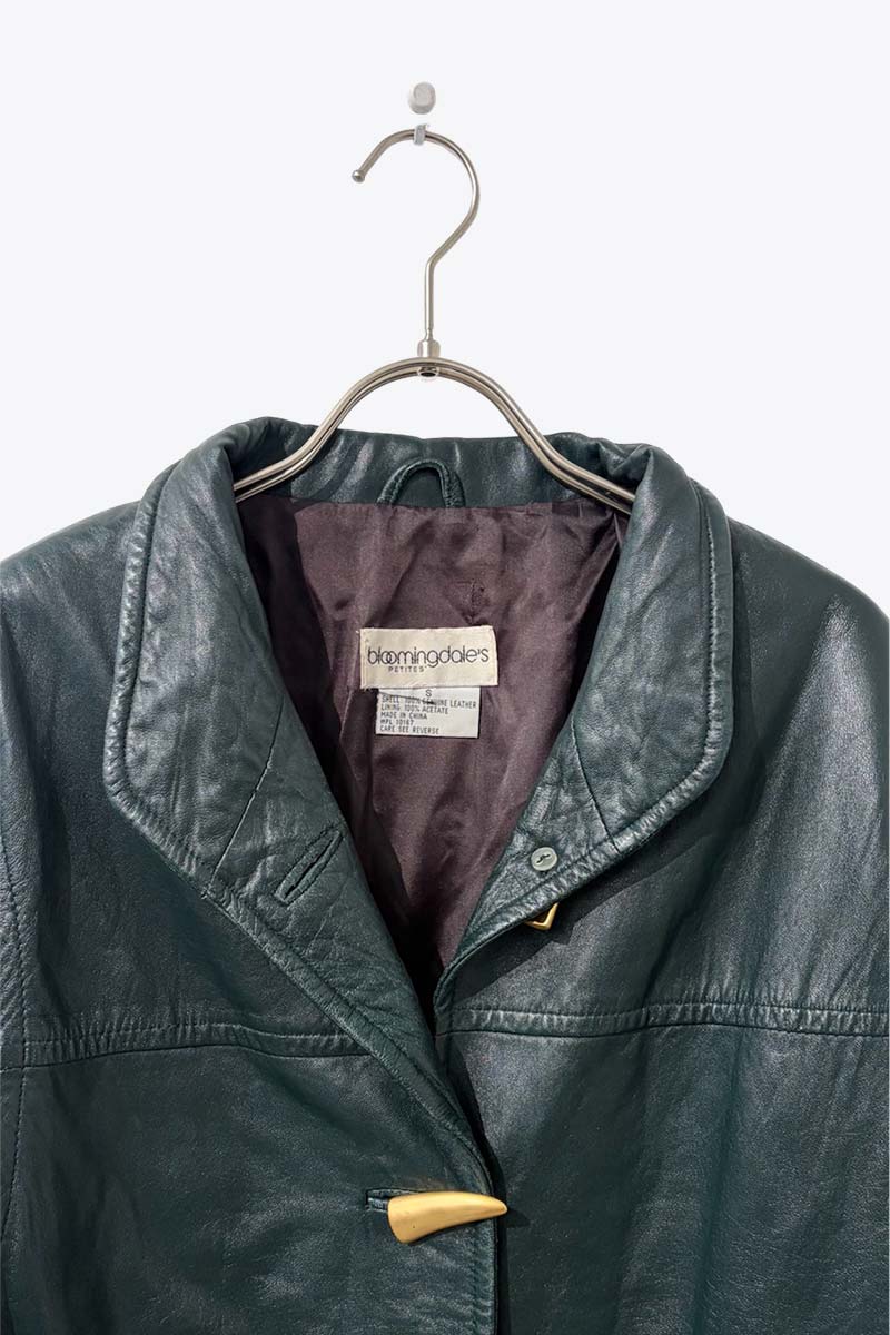 BLOOMING DALE'S | 80-90년대 하이넥 가죽 코트 [USED]