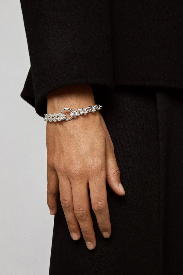 DOUBLE BRACELET THICK / 925 STERLING SILVER [Arrives in May]