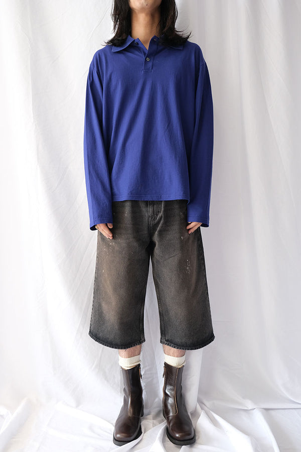 RUGBY LONGSLEEVE / DEEP BLUE HIGH TWIST JERSEY